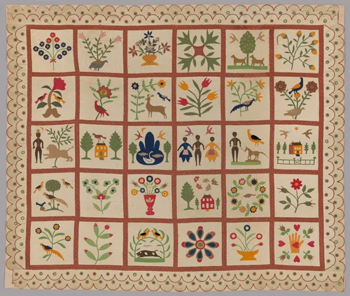Album Quilt by Sarah Ann Wilson, textile, 1854