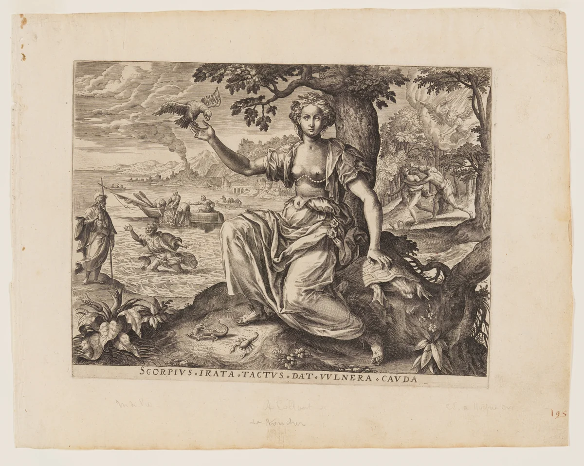 Touch, from The Five Senses by Adriaen Collaert, print, 1580-1590