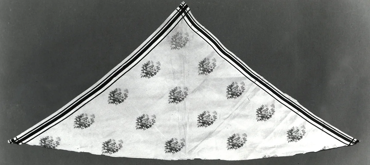Handkerchief (One Half) by France, textile, 1840-1870