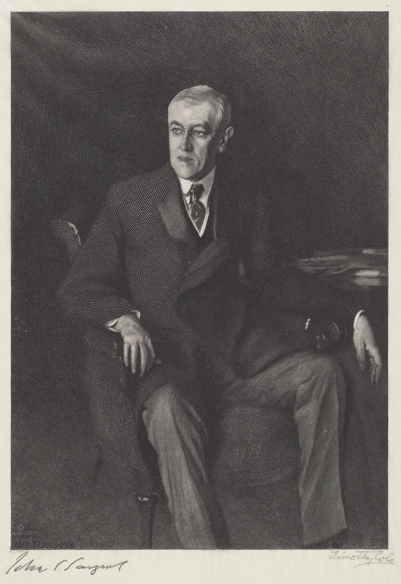 Woodrow Wilson by Timothy Cole, print, 1918