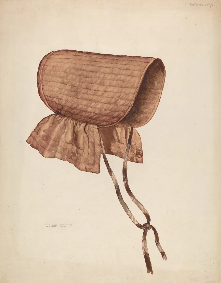 Rain Bonnet by Lillian Causey, index of american design, 1937