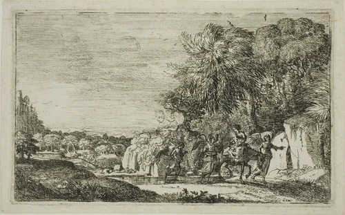 The Flight into Egypt by Claude Lorrain, print, 1630-1633