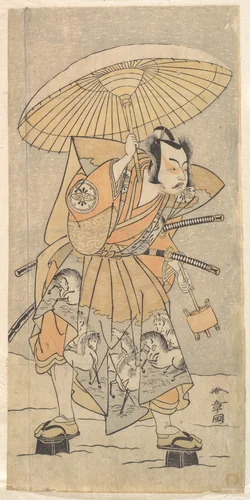 The Second Nakamura Juzo as a Samurai by Katsukawa Shunshô (勝川春章), print, 1773-1774