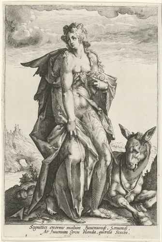 Luiheid (Acedia) by Unknown, print, 1585-1589