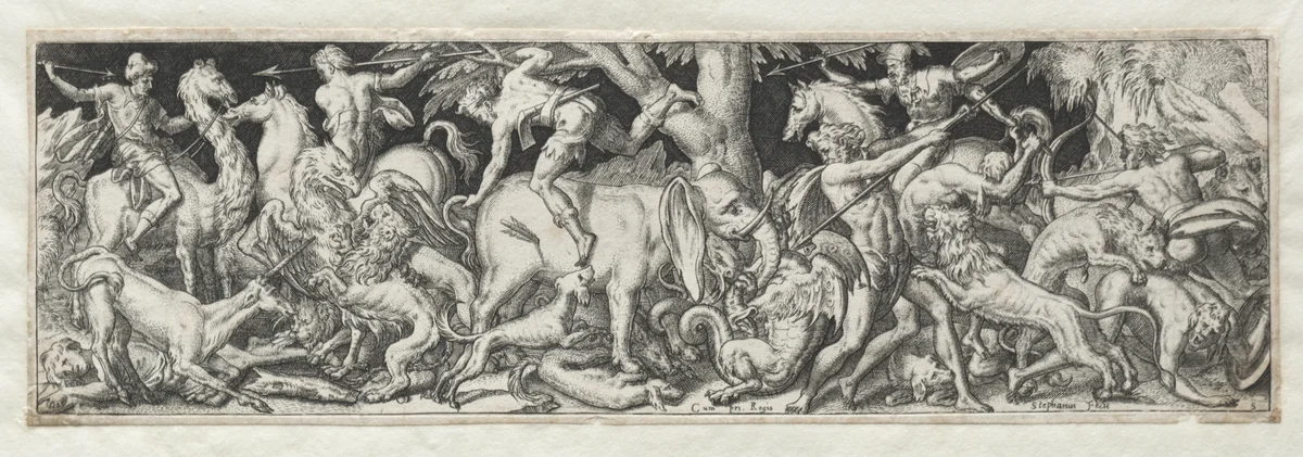 Combats and Triumphs No. 6 by Etienne Delaune, print, 1550-1572