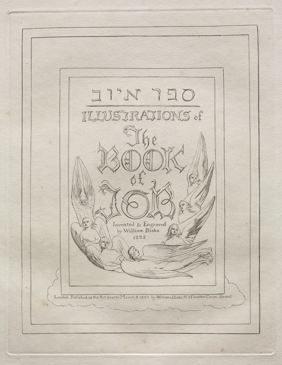 The Book of Job: Title Page by William Blake, other, 1825