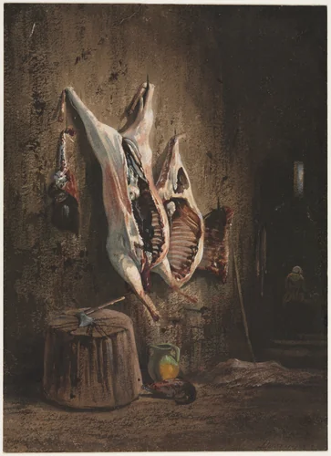Carcasses by Alexandre-Gabriel Decamps, drawing, 1840-1860