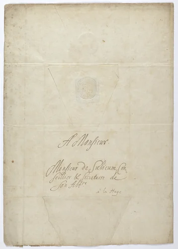 Letter from Johan Maurits to Constantijn Huygens by Johan Maurits van Nassau-Siegen, brief, 1641