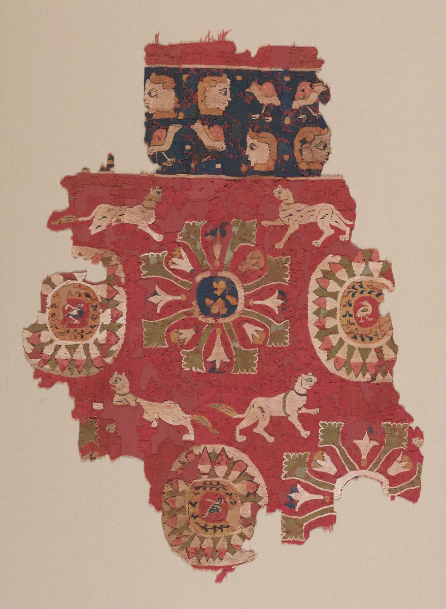 Curtain Fragment with Panthers by Unknown, textile, 500-599