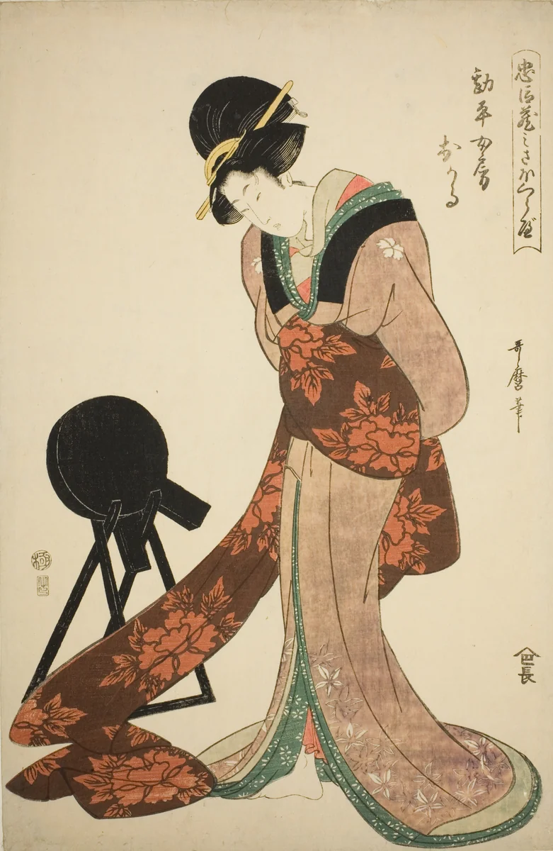 Kanpei's Wife Okaru by Kitagawa Utamaro (喜多川歌麿), print, 1806
