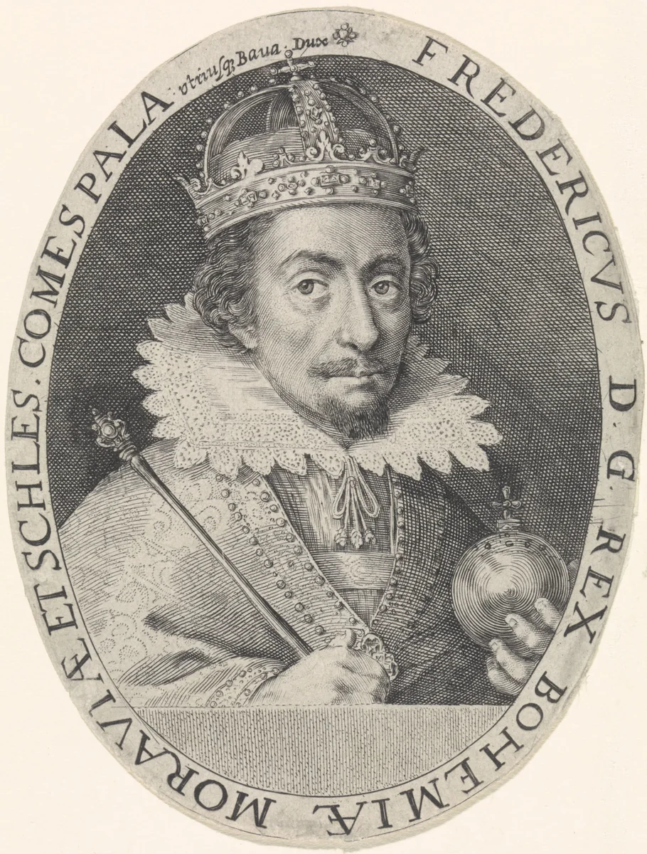 Portret van Frederik V by Crispijn van de Passe, print, 1574-1637