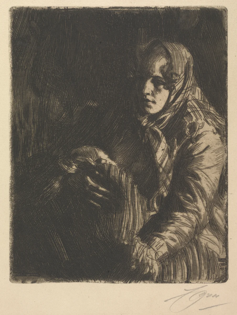 Madonna by Anders Zorn, print, 1900