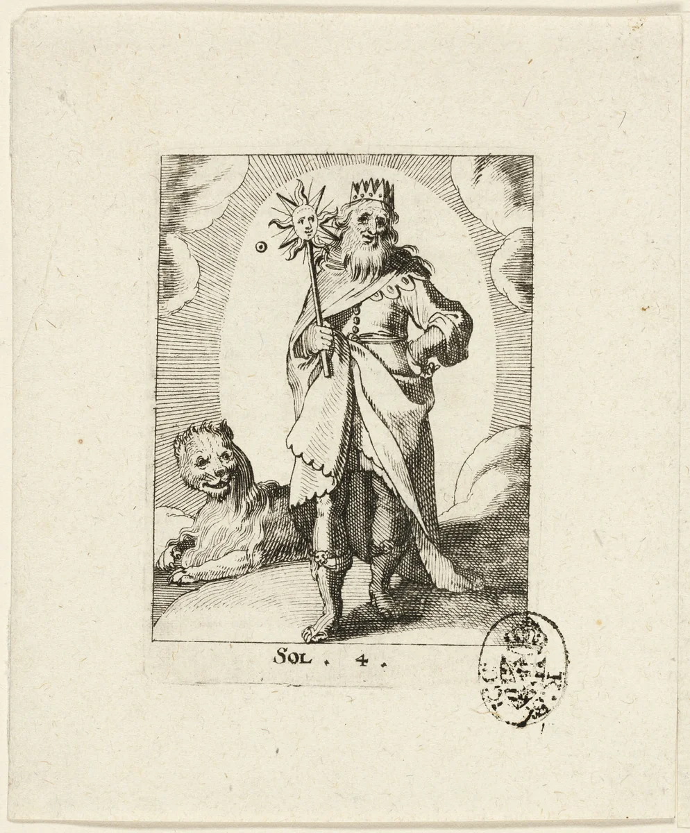Sol, plate four from Der VII Planeten by Conrad Meyer, print, 1643-1689