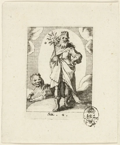 Sol, plate four from Der VII Planeten by Conrad Meyer, print, 1643-1689