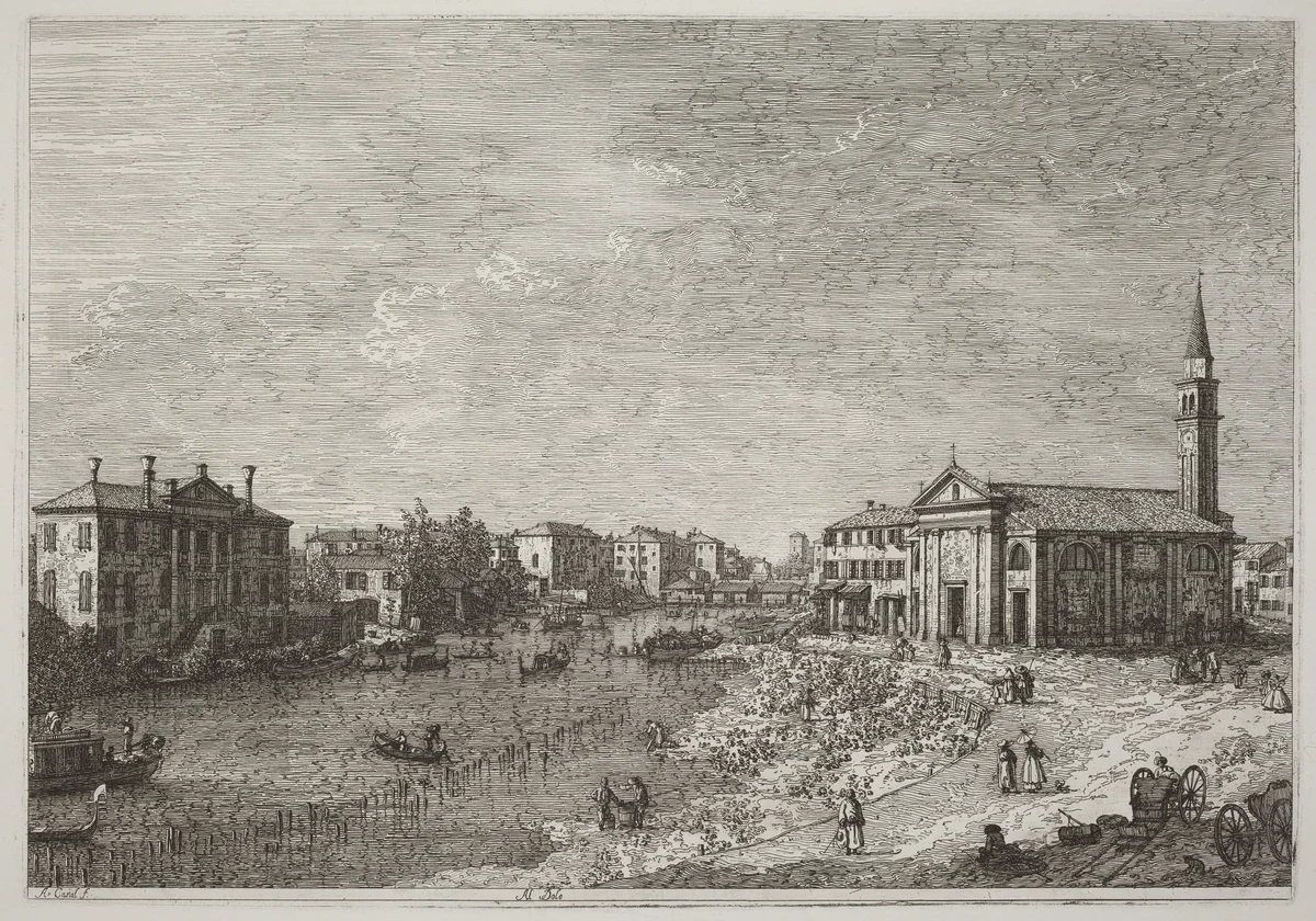 Al Dolo by Canaletto, print, 1735-1746