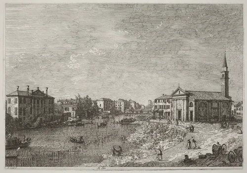 Al Dolo by Canaletto, print, 1735-1746