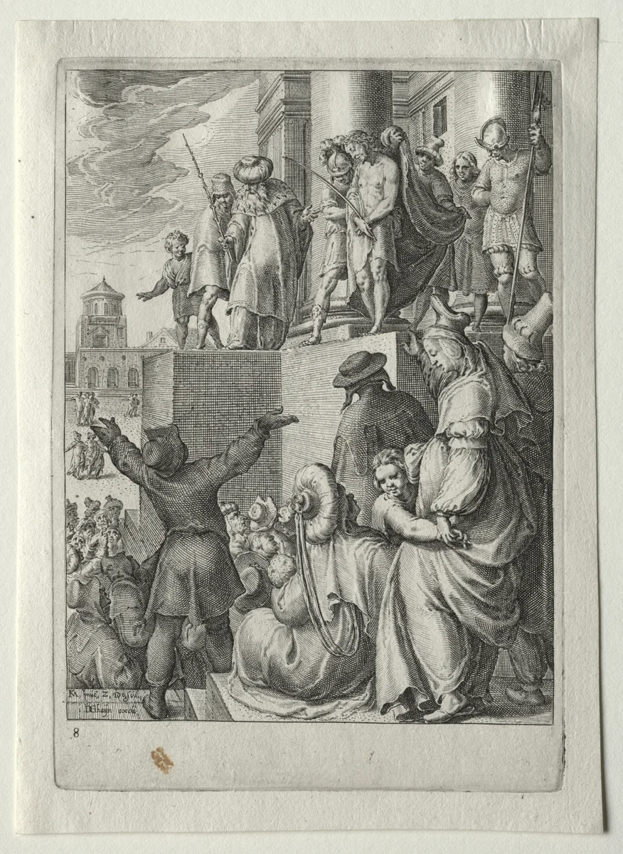 Passion Set: Ecce Homo by Zacharias Dolendo, print, 1596