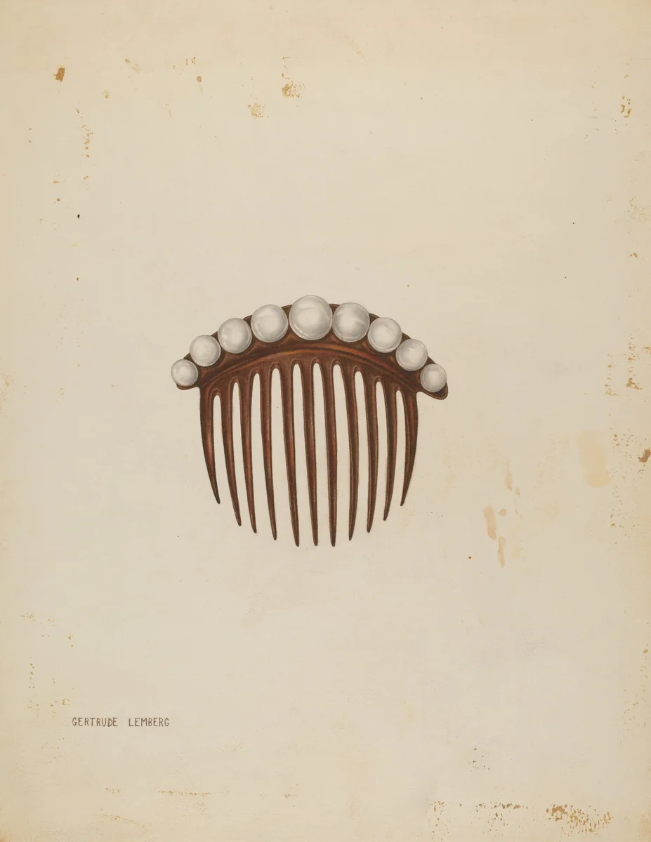Comb by Gertrude Lemberg, index of american design, 1939