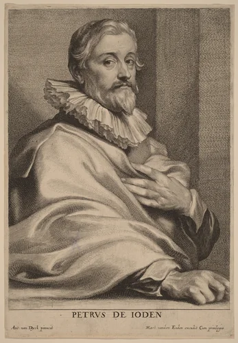 Pieter de Jode the Elder by Lucas Emil Vorsterman; Sir Anthony van Dyck, print, 1626-1641