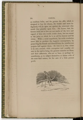 Tailpiece (page 54) from The Fables of Aesop by Thomas Bewick, illustrated book, 1818