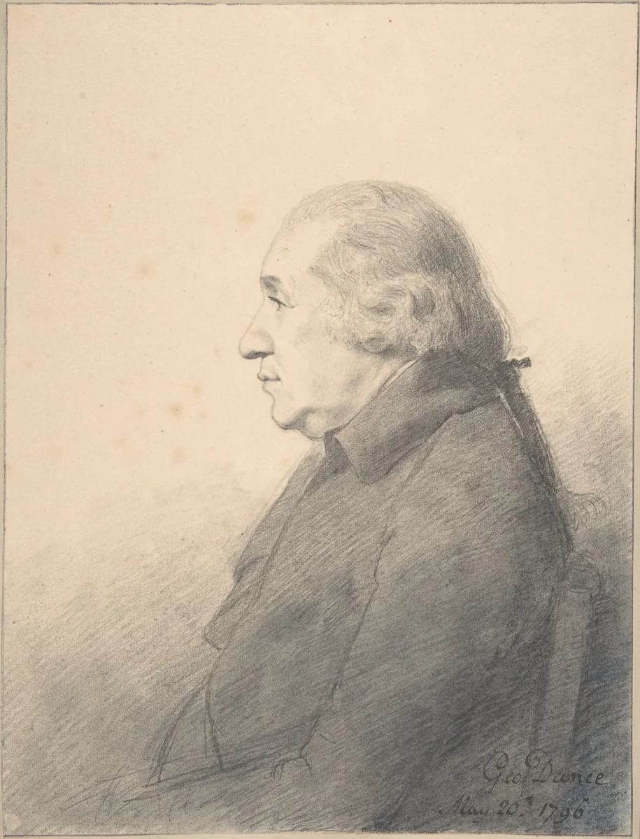 Portrait of a Man by George Dance, drawing, 1796