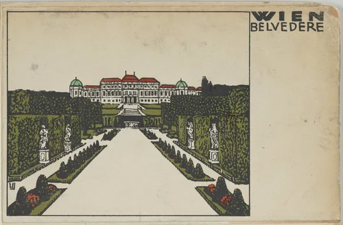 Vienna: Belvedere by Urban Janke, print, 1908