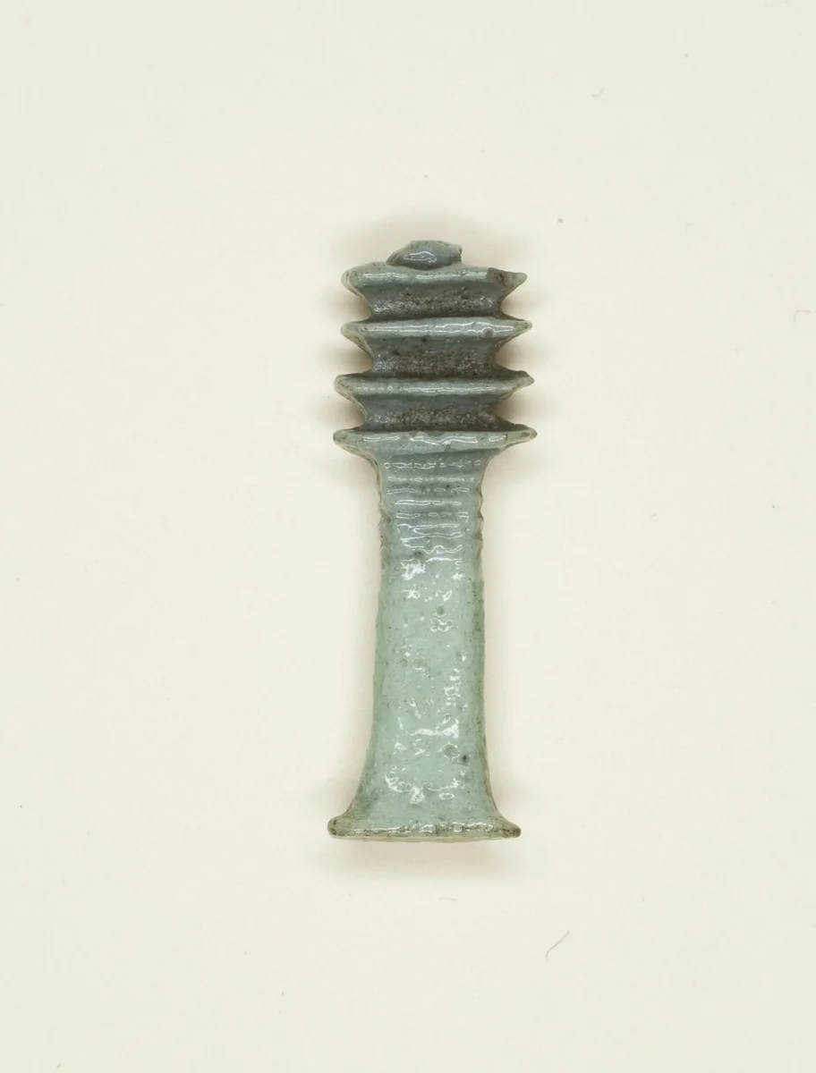 Amulet of a Djed Pillar by Egyptian, metalwork, -1070--656
