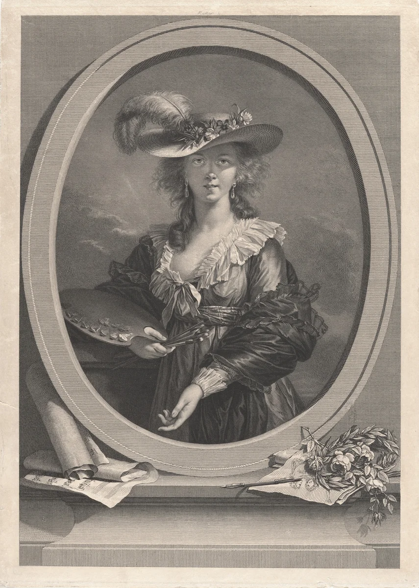 Élisabeth Louise Vigée Le Brun by Élisabeth Louise Vigée Le Brun, print, 1785