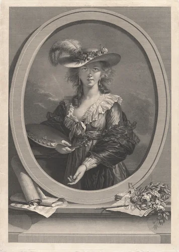 Élisabeth Louise Vigée Le Brun by Élisabeth Louise Vigée Le Brun, print, 1785