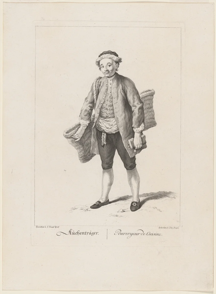 Küchenträger (Food Carrier) by Johann Feigel
Johann Christian Brand, print, 1775