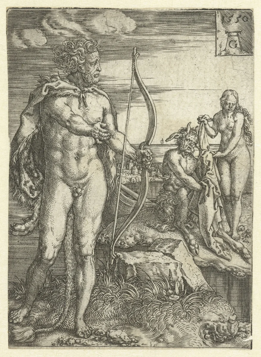 Hercules redt Deïanira van Nessus by Unknown, print, 1550