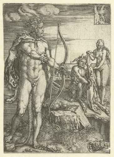 Hercules redt Deïanira van Nessus by Unknown, print, 1550