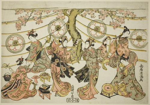 The Harugoma Dance by Torii Kiyomitsu I, print, 1761-1771