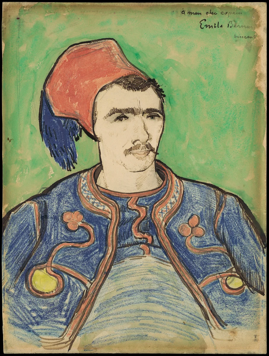 The Zouave by Vincent van Gogh, drawing, 1888