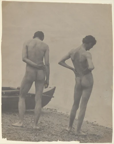 [Thomas Eakins and John Laurie Wallace on a Beach] by Thomas Eakins, photograph, 1882-1884