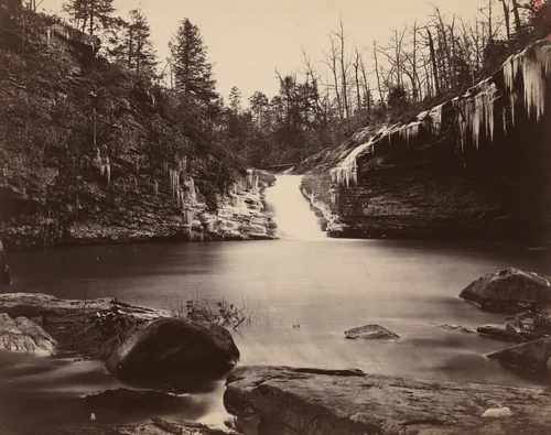Lula Lake, Upper Falls, Lookout Mountain, Georgia by Isaac H. Bonsall, photograph, 1864-1865