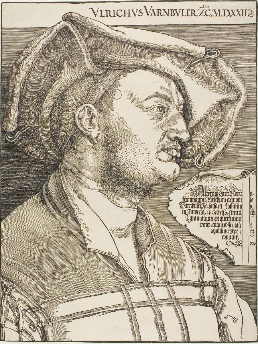 Portrait of Ulrich Varnbüler by Albrecht Dürer, print, 1522