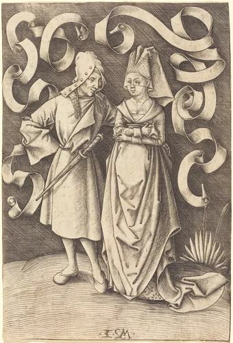 The Dissimilar Couple by Israhel van Meckenem, print, 1495-1503