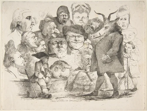 All Who See Me Jeer at Me (Omnes Videntes me Deriserunt me) by Joseph François Foulquier, print, 1773