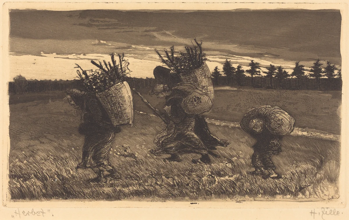 Herbst by Heinrich Zille, print, 1895