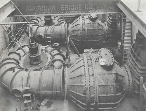 Balboa Terminals. Dry Dock #1. Pump Well. Main pumps "A" and "B" by Unidentified Photographer, photograph, 1916