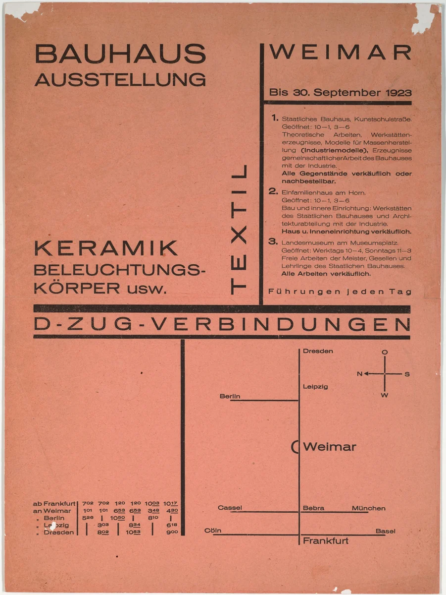 Bauhaus Ausstellung by Walter Dexel, design, 1923