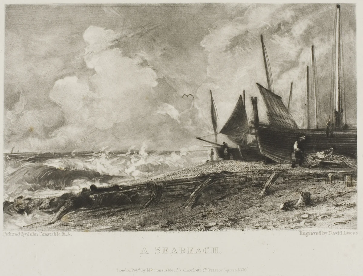 A Seabeach by David Lucas, print, 1830
