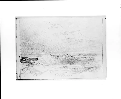 Seascape with Breaking Waves (from Sketchbook VII) by William Trost Richards, artwork, 1886