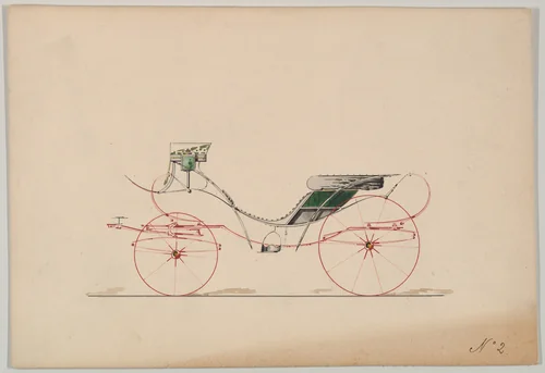 Eight Spring Victoria (unnumbered) by Brewster & Co., drawing, 1870