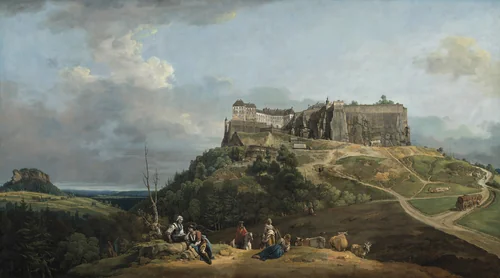 The Fortress of Königstein by Bernardo Bellotto, painting, 1756-1758