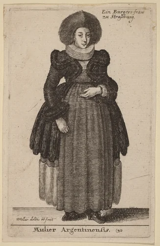Mulier Argentinensis by Wenceslaus Hollar, print, 1644-1650