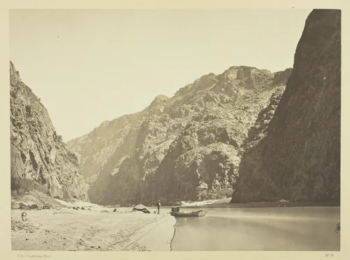 Black Cañon, looking above from Mirror Bar by Timothy O'Sullivan, photograph, 1871