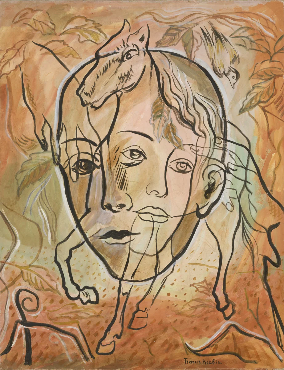 Transparence - Tête et Cheval by Francis Picabia, drawing, 1930