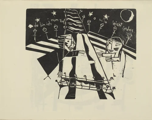 Death (Der Tod) from the periodical Kündung, vol. 1, no. 7, 8 (July, August 1921) by Siegfried Schott, periodical, 1921